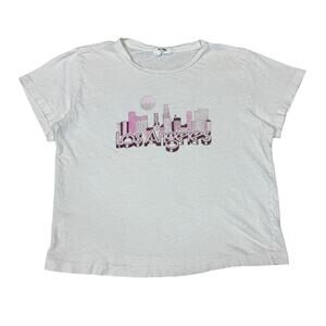 Re/Done Los Angeles Skyline Classic Tee Women's XS Retro Vintage